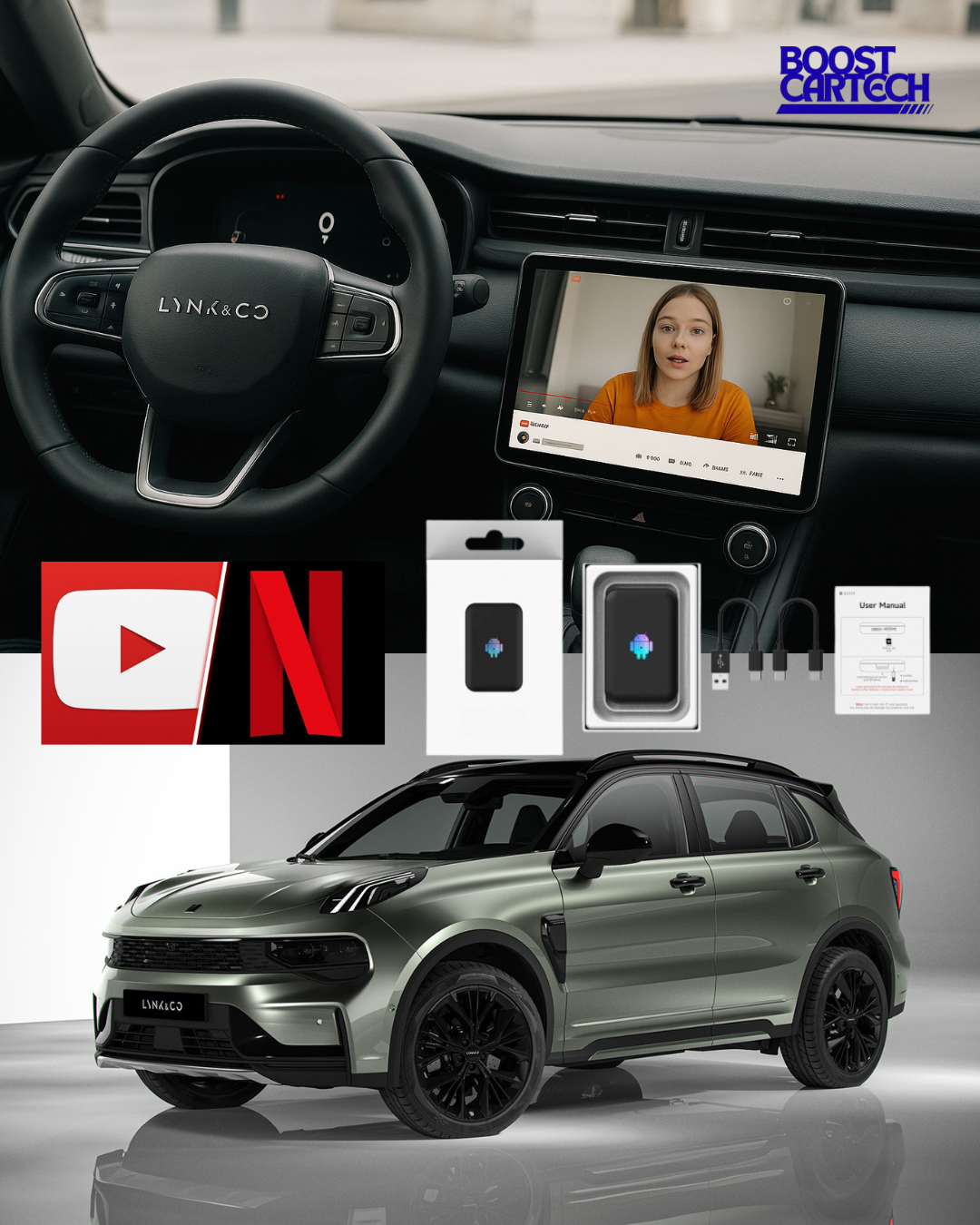 Youtube & Netflix AI-Box for Lynk & Co